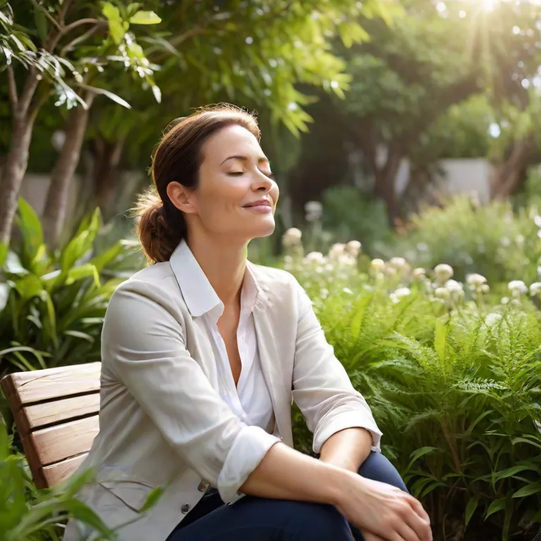 A woman in calm